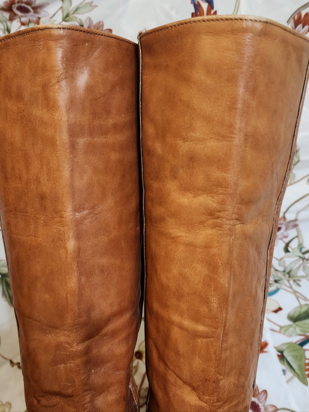 Frye Black Label Campus Boots – Vtg 70's – Women’s 9 B – Cognac Tan Leather – - Picture 8 of 16